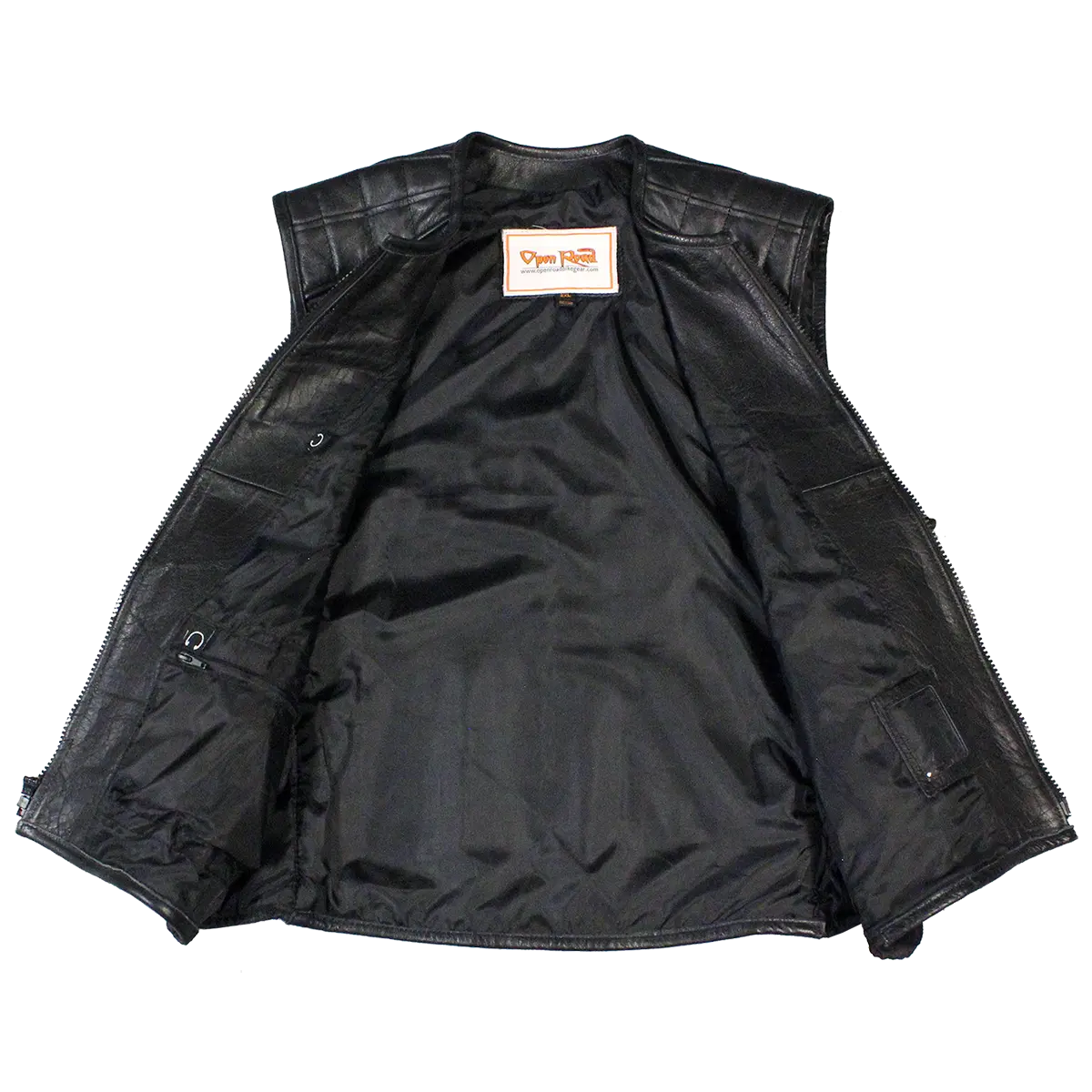 Open Road Long-Distance Zip-Up BOTB Tactical Leather Vest