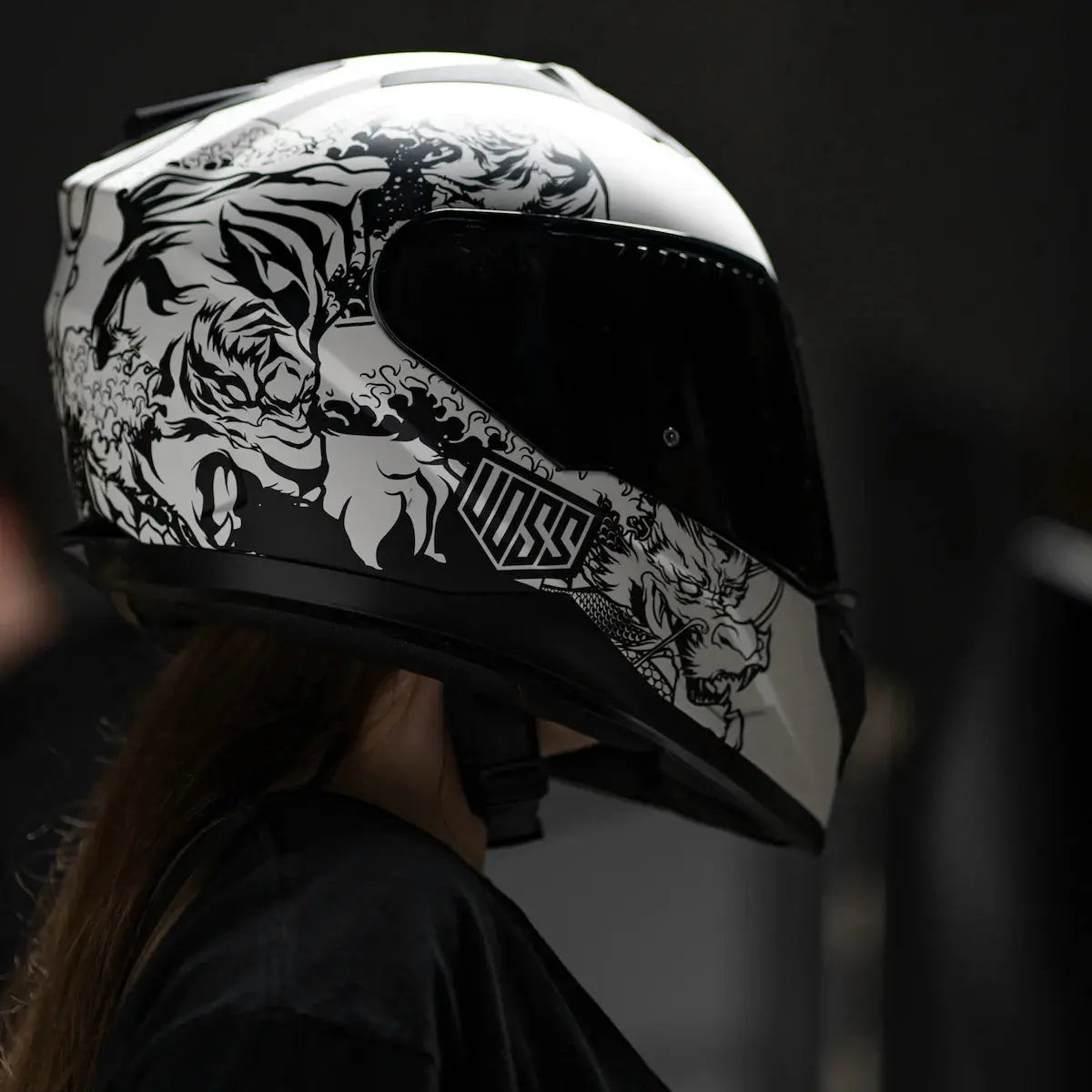 Voss 989 Moto-V BOB Motorcycle Helmet