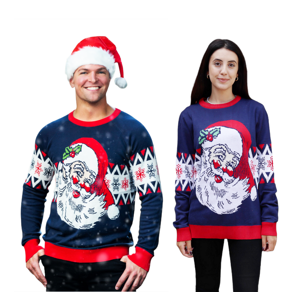 Couple - Vintage Laughing Santa Sweater