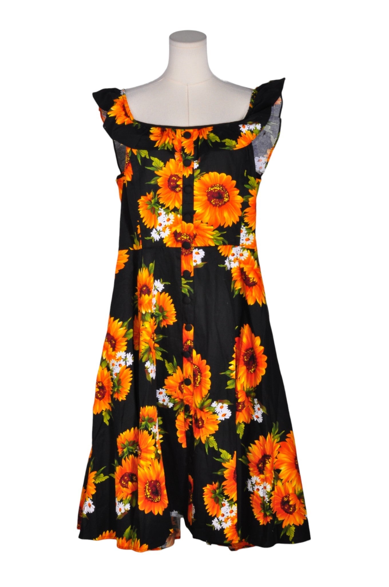 BOTB Women A-Line Dresses Regular fit in Orange - 2XL