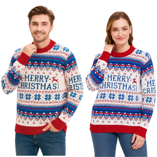 Couple - BOTB White Merry Christmas Sweater
