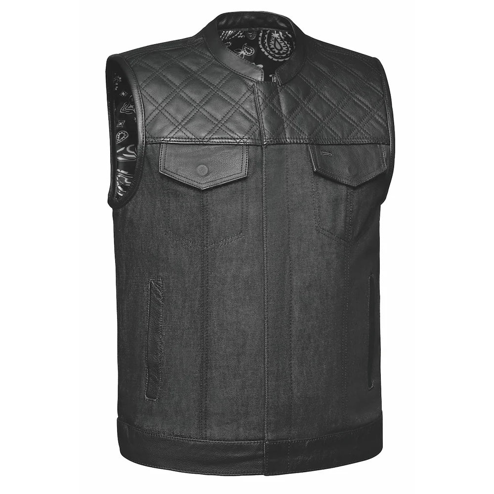 DEZBAL Open Road BOTB Denim & Leather Club Vest