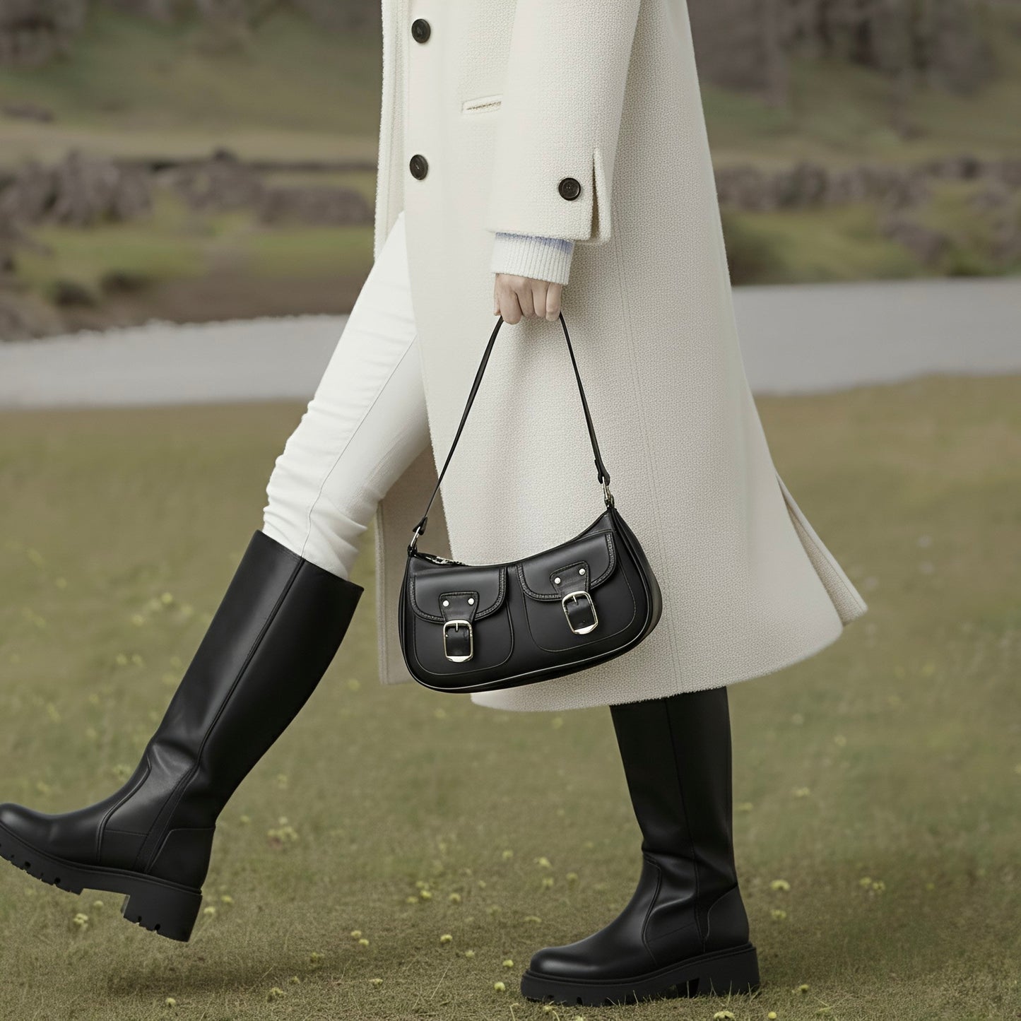 MAYA - Sloane Dual Closure Shoulder Bag