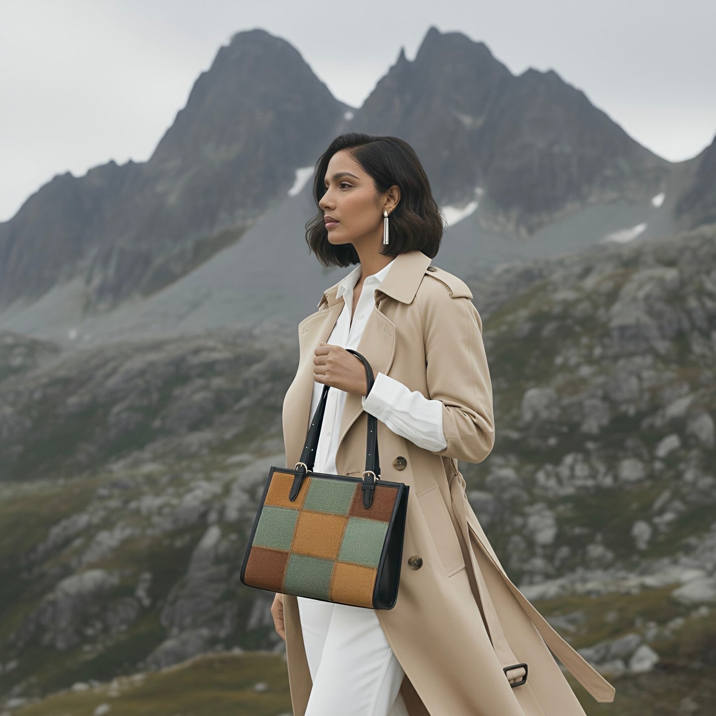 Tote Bag for Women - Shoulder Handbag, Vintage Style (Eclipse by Rotta)