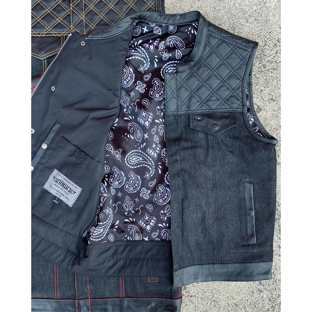 DEZBAL Open Road BOTB Denim & Leather Club Vest