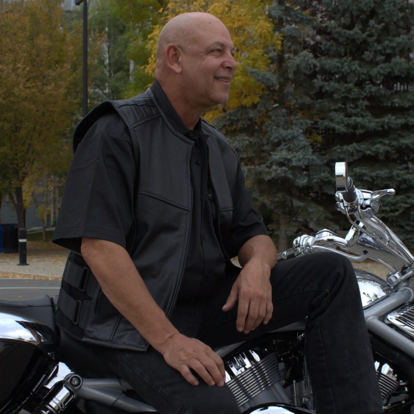 Open Road Long-Distance Zip-Up BOTB Tactical Leather Vest