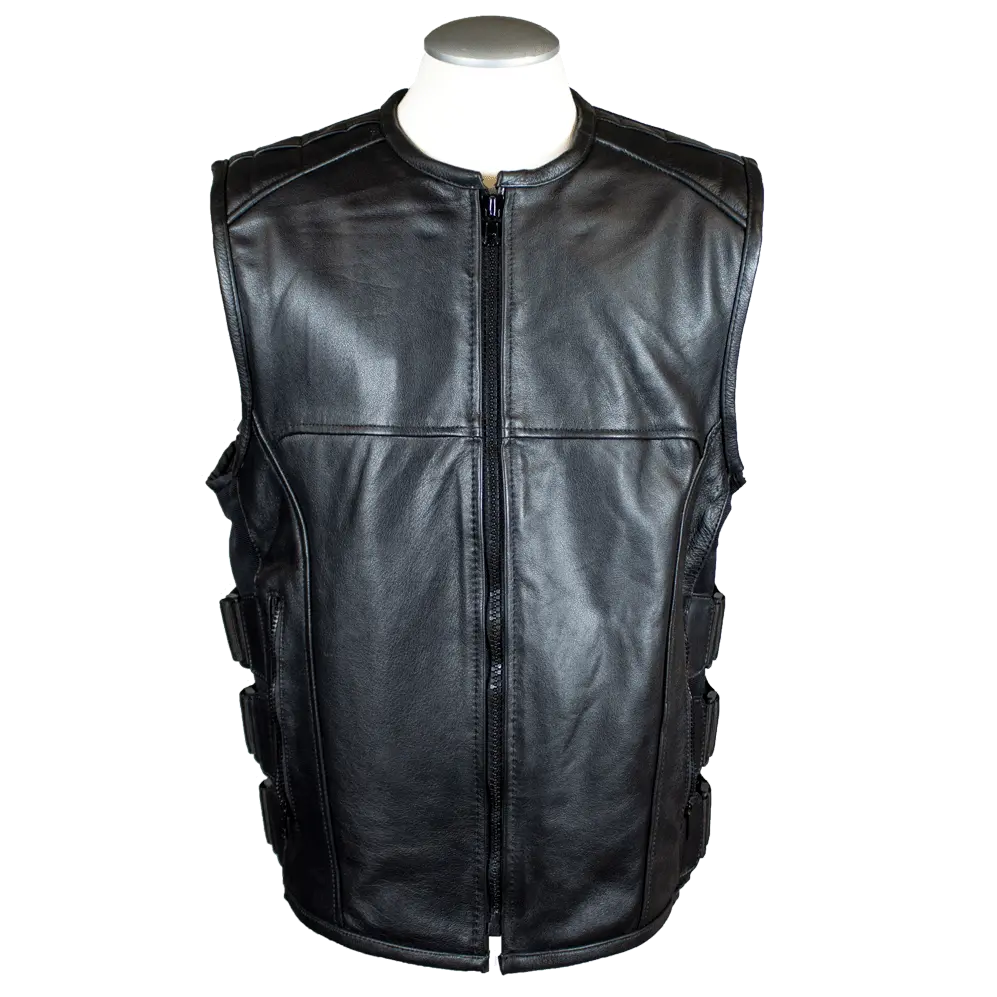 Open Road Long-Distance Zip-Up BOTB Tactical Leather Vest