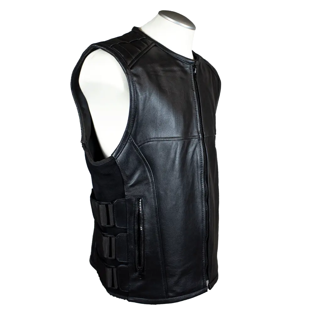 Open Road Long-Distance Zip-Up BOTB Tactical Leather Vest
