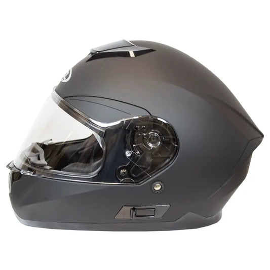 BOTB West Coast Leather Full Face Matte Black Helmet