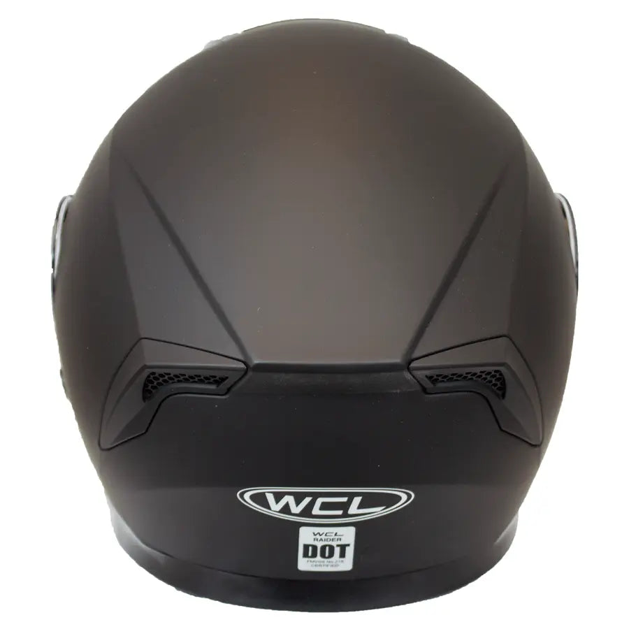 BOTB West Coast Leather Full Face Matte Black Helmet