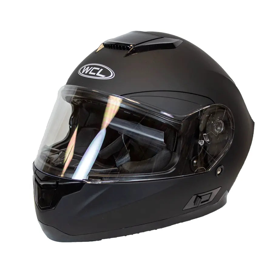 BOTB West Coast Leather Full Face Matte Black Helmet