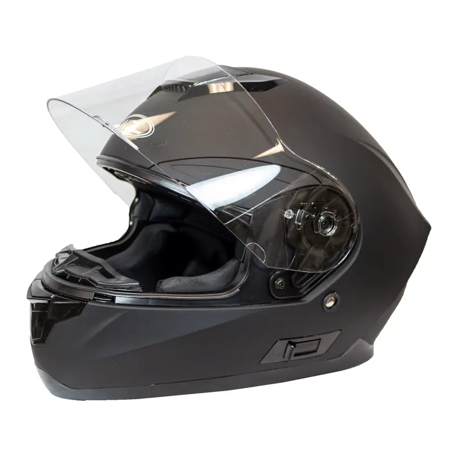 BOTB West Coast Leather Full Face Matte Black Helmet