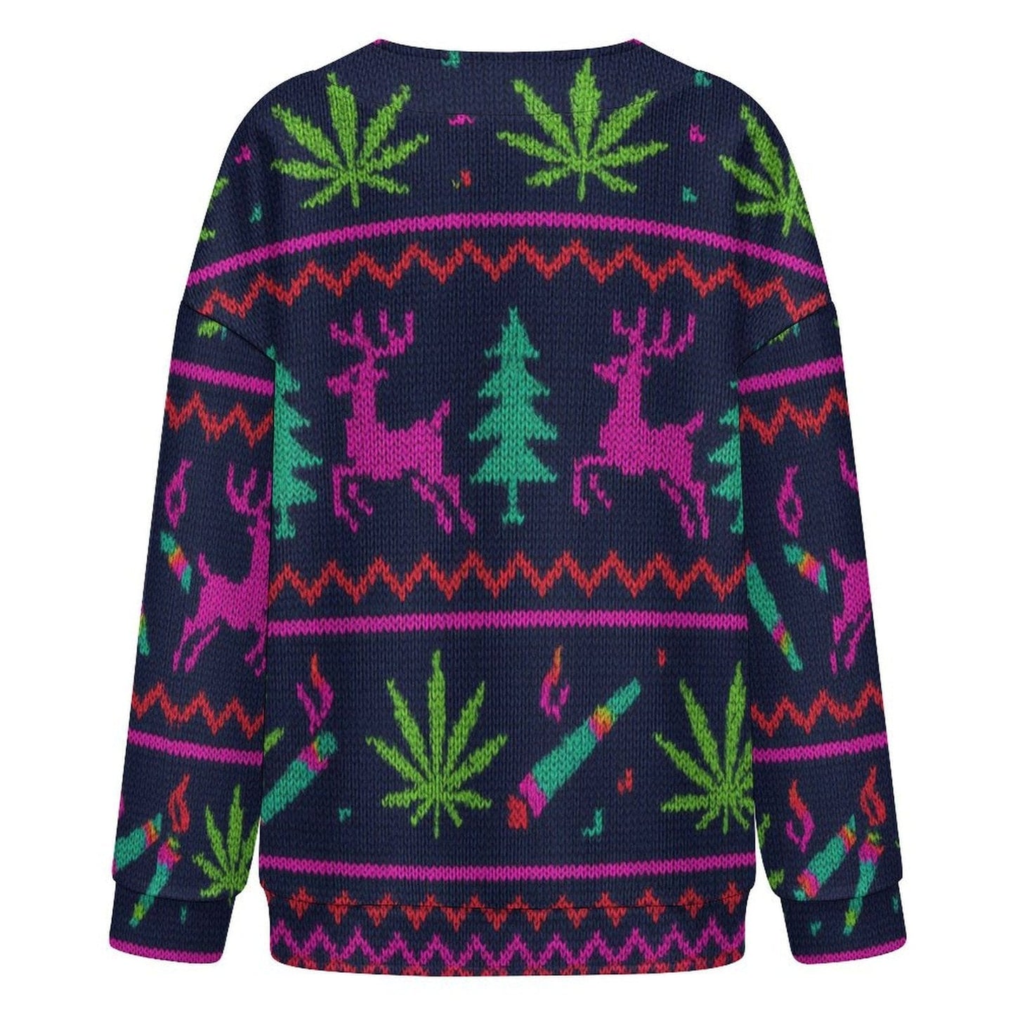 Neon Xmas Drop Shoulder Cardigan