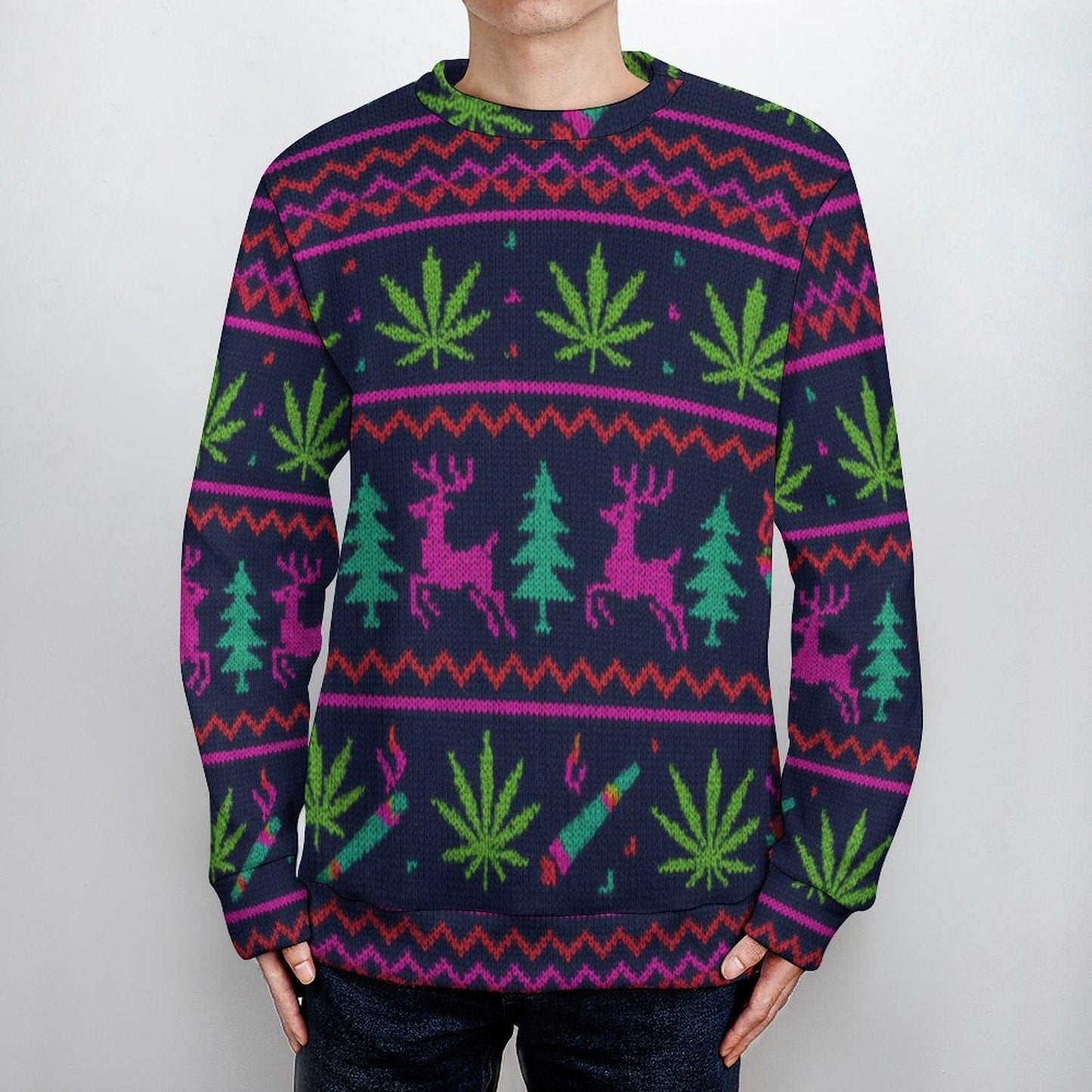 Neon Xmas Crewneck Sweatershirt (unisex)